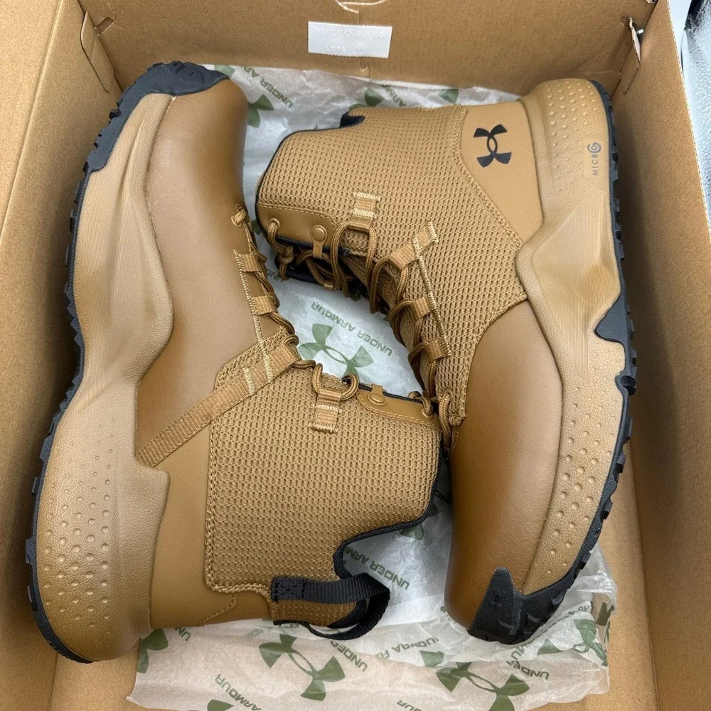 Under Armour Micro G Stellar Mid Shoes Men Size 14 Coyote Tactical 3028316-498